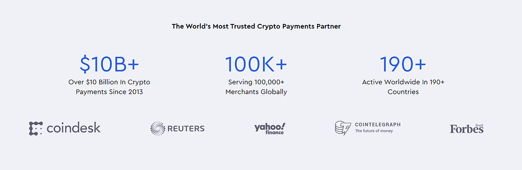 The World's Most Trusted Crypto Payments Partner