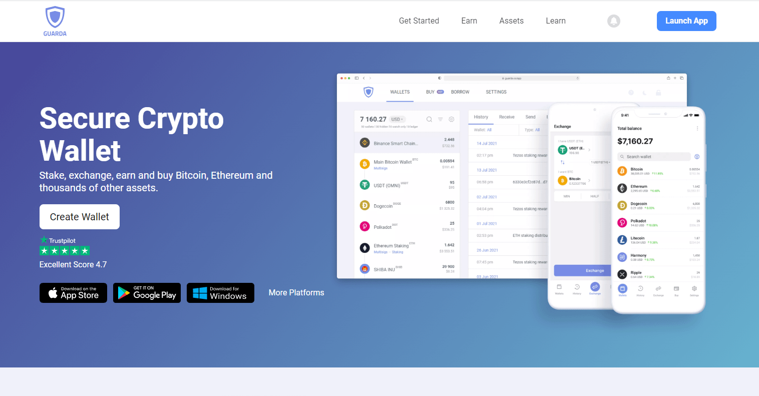 Secure crypto wallet