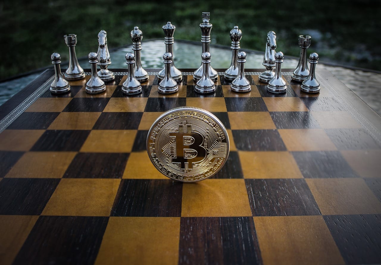 Chess board and Bitcoin