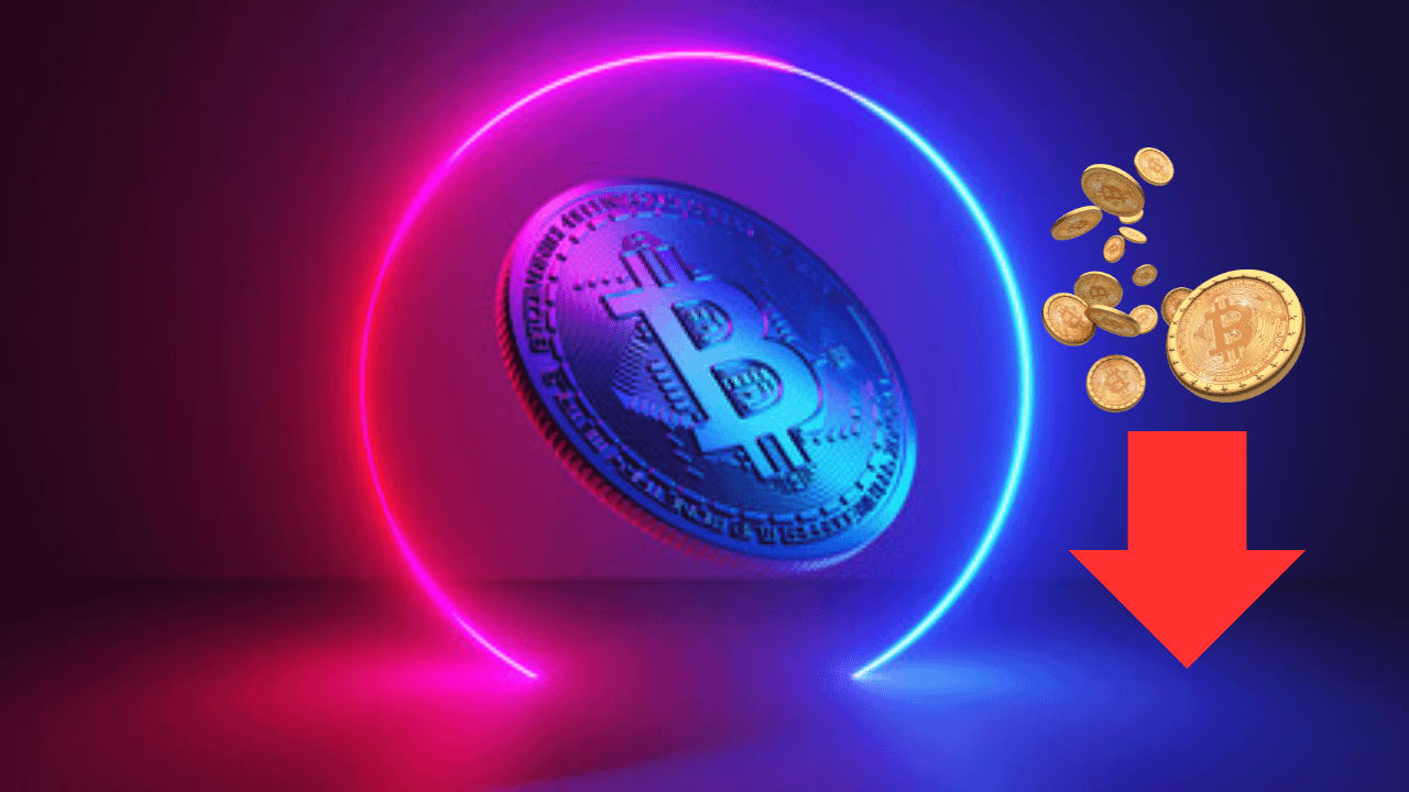 Downward turn of bitcoin